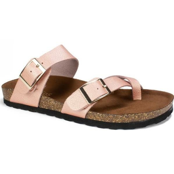 white mountain gracie footbed sandals